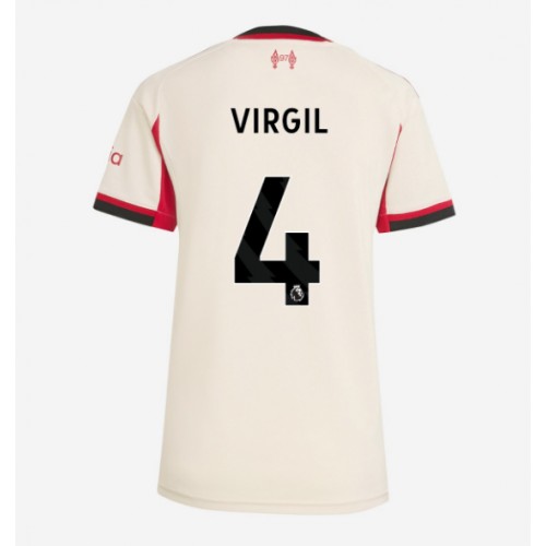 Liverpool Virgil van Dijk #4 Bortatröja Kvinnor 2025-26 Kortärmad Liverpool Virgil van Dijk #4 Bortatröja Kvinnor 2025-26 Kortärmad